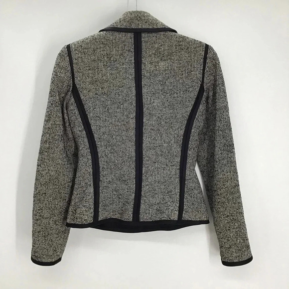 Etcetera Women’s Tweed Wool Blend Belted Blazer Jacket Size 2 - Picture 2 of 9